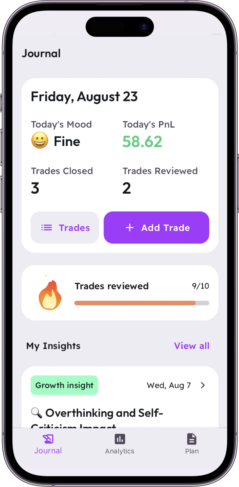 Plancana, AI Trading Journal